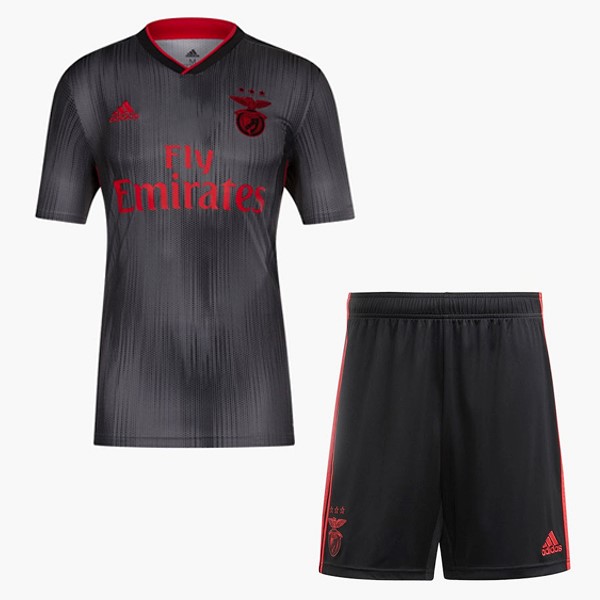 Camiseta Benfica Replica Segunda Ropa Niño 2019/20 Negro Gris